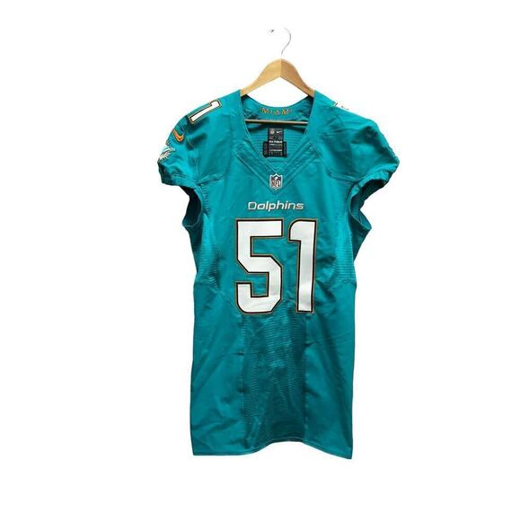 Rare 2016 Mike Poincey‎ #51 Game Issued Miami Dolphins Nike Jersey Sz 42 - Picture 1 of 9